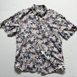 Marine Layer Shirt Mens Medium Large Hawaiian Floral Button Up Short Sleeve